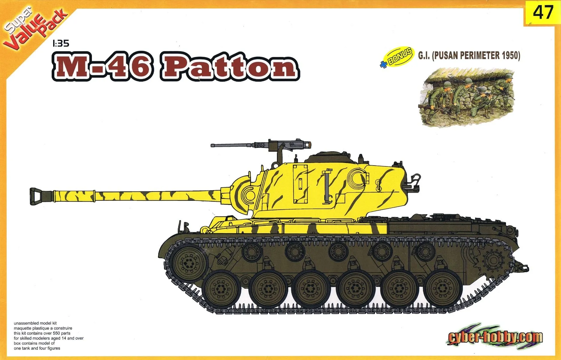 Dragon 1/35 M-46 Patton + 4 Figures # 9147 3 Dragon 1/35 M-46 Patton + 4 Figures # 9147