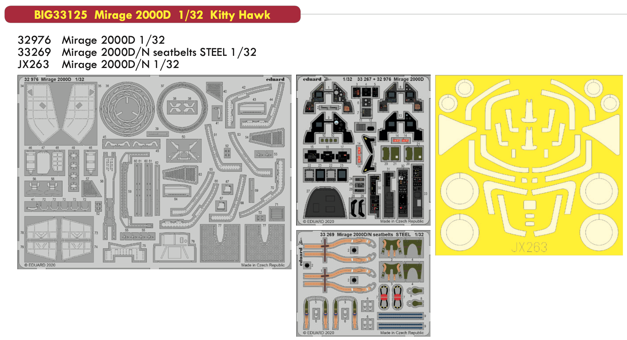 Eduard Big-Ed 1/32 Dassault Mirage 2000D 1/32 #33125 3 Eduard Big-Ed 1/32 Dassault Mirage 2000D 1/32 #33125
