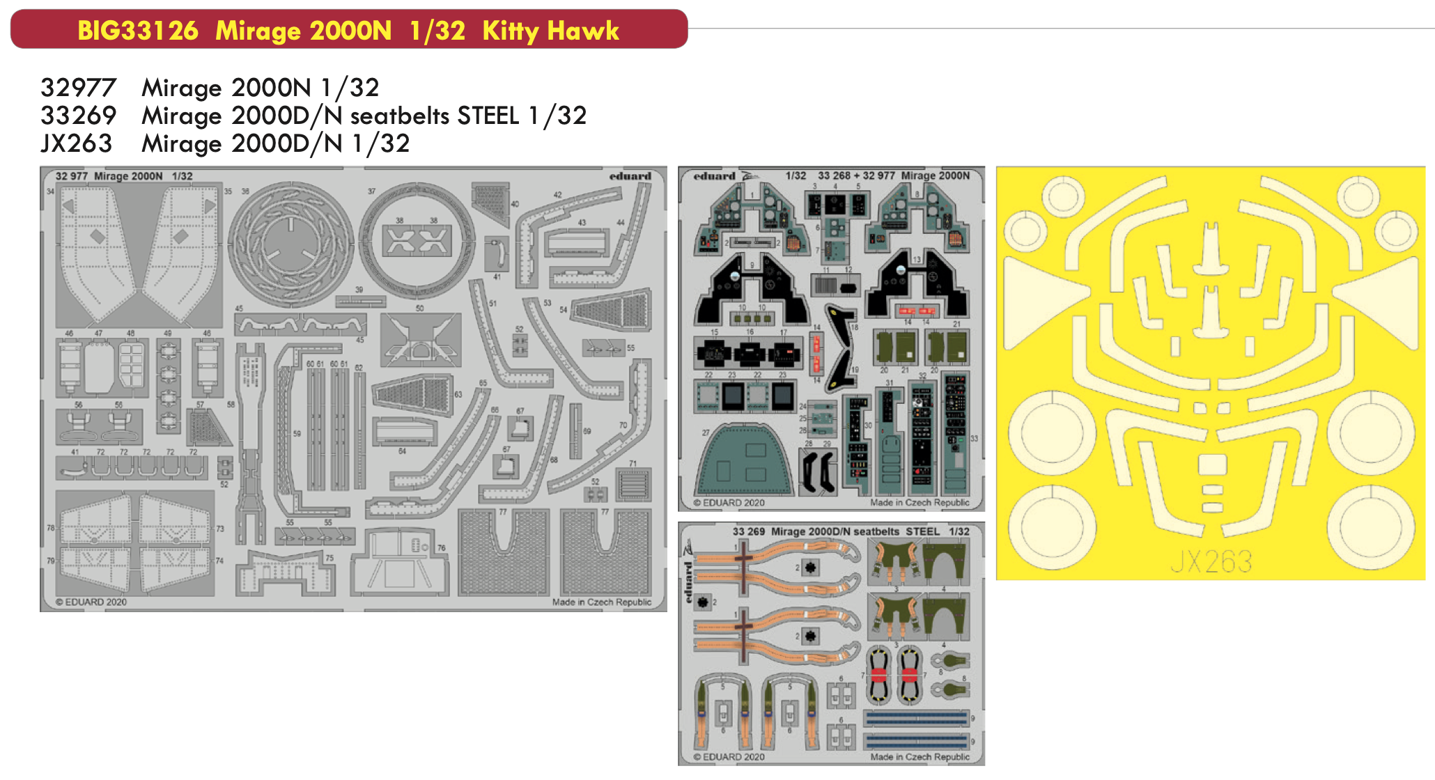 Eduard Big-Ed 1/32 Dassault Mirage 2000N 1/32 #33126 3 Eduard Big-Ed 1/32 Dassault Mirage 2000N 1/32 #33126