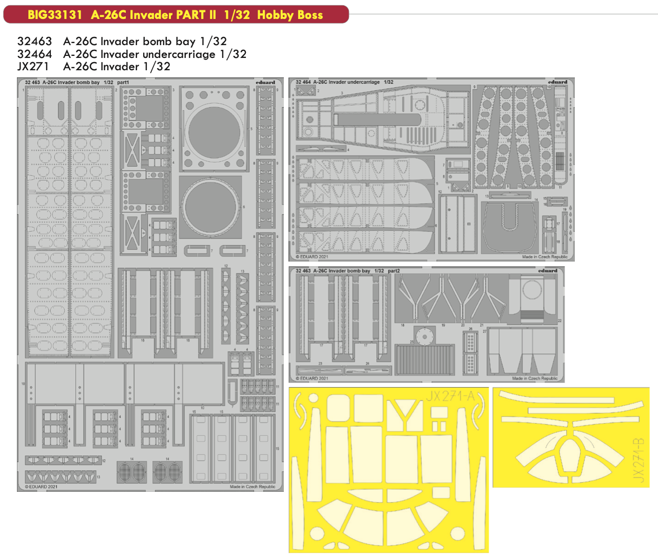 Eduard Big-Ed 1/32 Douglas A-26C Invader PART II 1/32 #33131 3 Eduard Big-Ed 1/32 Douglas A-26C Invader PART II 1/32 #33131