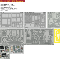 Eduard Big-Ed 1/32 North-American F-100C PART I 1/32 (designed To Be Used With Trumpeter Kits) #33136