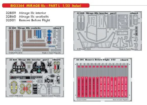 Eduard Big-Ed 1/32 DASSAULT MIRAGE IIIc - PART I. #3364 3 Eduard Big-Ed 1/32 DASSAULT MIRAGE IIIc - PART I. #3364