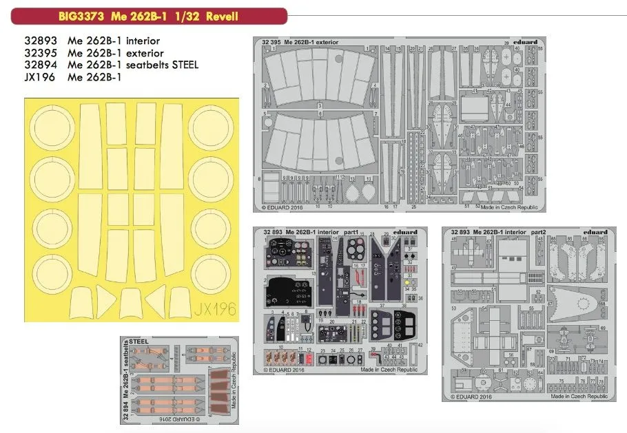 Eduard Big-Ed 1/32 Messerschmitt Me-262B-1 #3373 3 Eduard Big-Ed 1/32 Messerschmitt Me-262B-1 #3373
