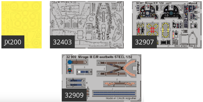 Eduard Big-Ed 1/32 Dassault Mirage IIIE #3378 3 Eduard Big-Ed 1/32 Dassault Mirage IIIE #3378