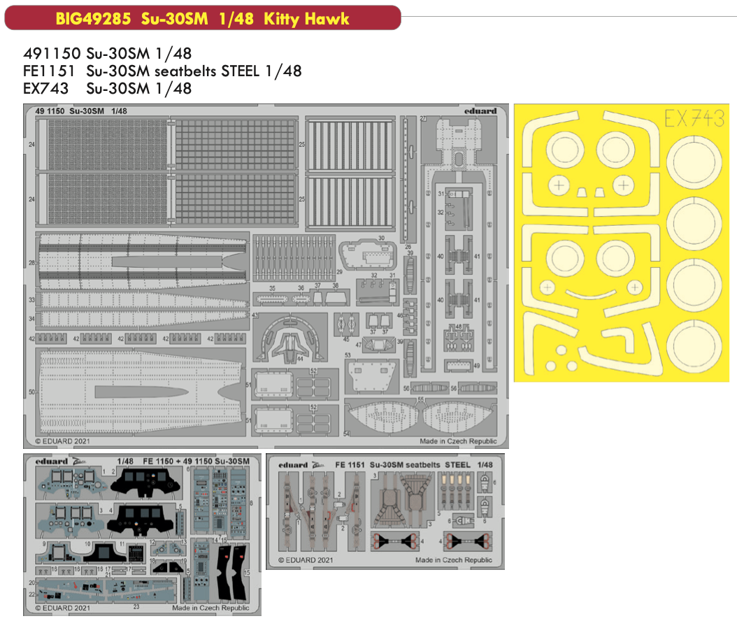 Eduard Big-Ed 1/48 Sukhoi Su-30SM 1/48 #49285 3 Eduard Big-Ed 1/48 Sukhoi Su-30SM 1/48 #49285