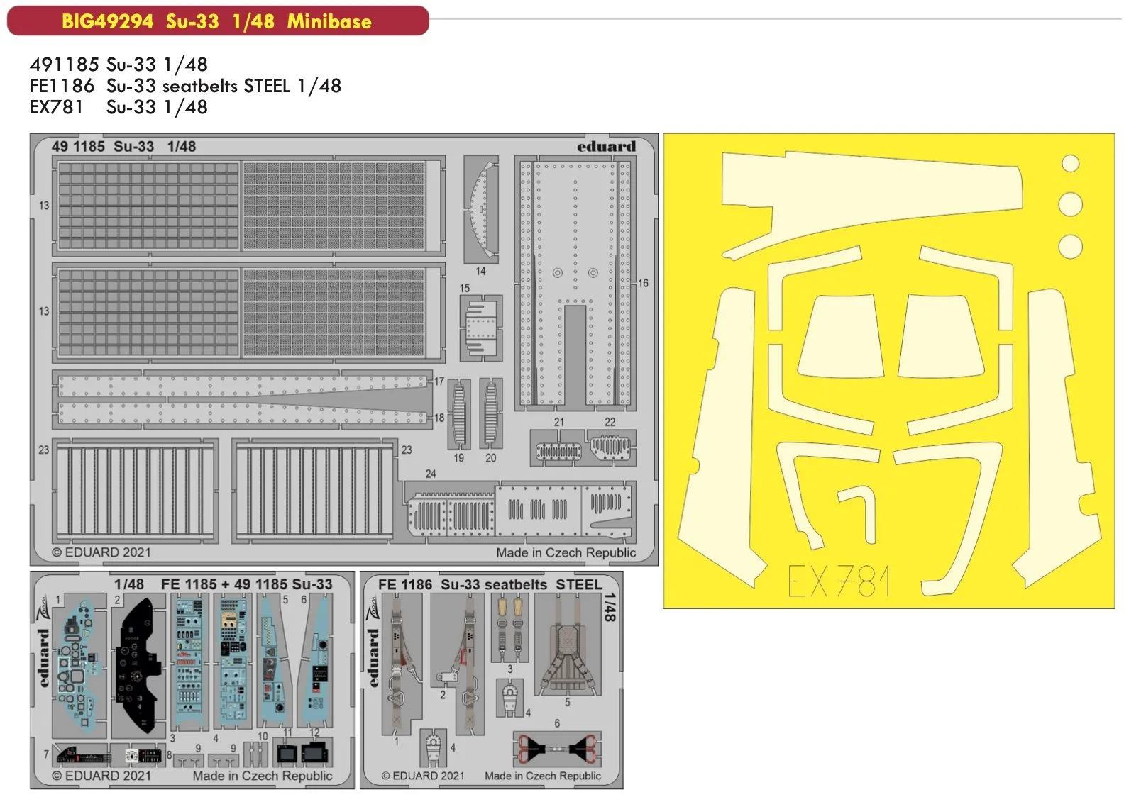 Eduard Big-Ed 1/48 Sukhoi Su-33 #49294 3 Eduard Big-Ed 1/48 Sukhoi Su-33 #49294