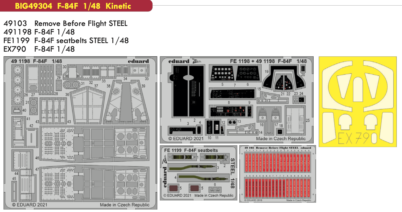 Eduard Big-Ed 1/48 Republic F-84F Thunderstreak #49304 3 Eduard Big-Ed 1/48 Republic F-84F Thunderstreak #49304