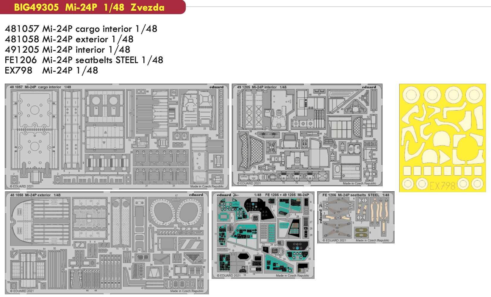 Eduard Big-Ed 1/48 Mil Mi-24P 1/48 #49305 3 Eduard Big-Ed 1/48 Mil Mi-24P 1/48 #49305