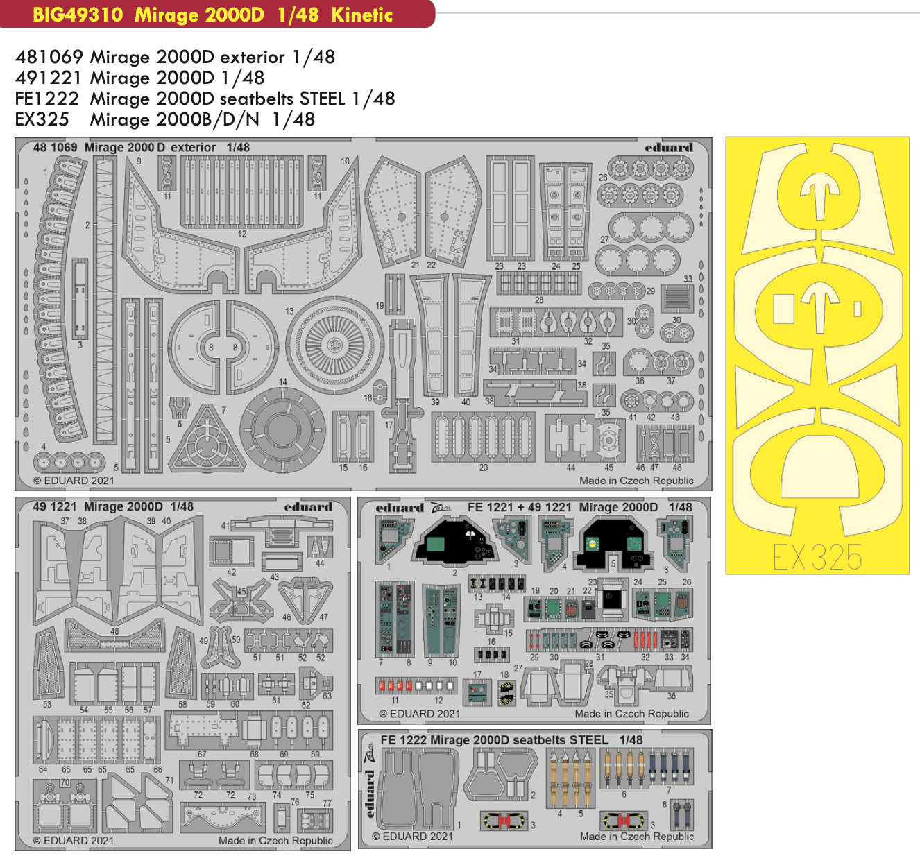 Eduard Big-Ed 1/48 Dassault Mirage 2000D 1/48 #49310 3 Eduard Big-Ed 1/48 Dassault Mirage 2000D 1/48 #49310