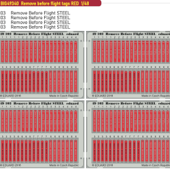 Eduard Big-Ed 1/48 Remove Before Flight Tags RED This BiG-Ed Set Includes All These Eduard Sets #49340