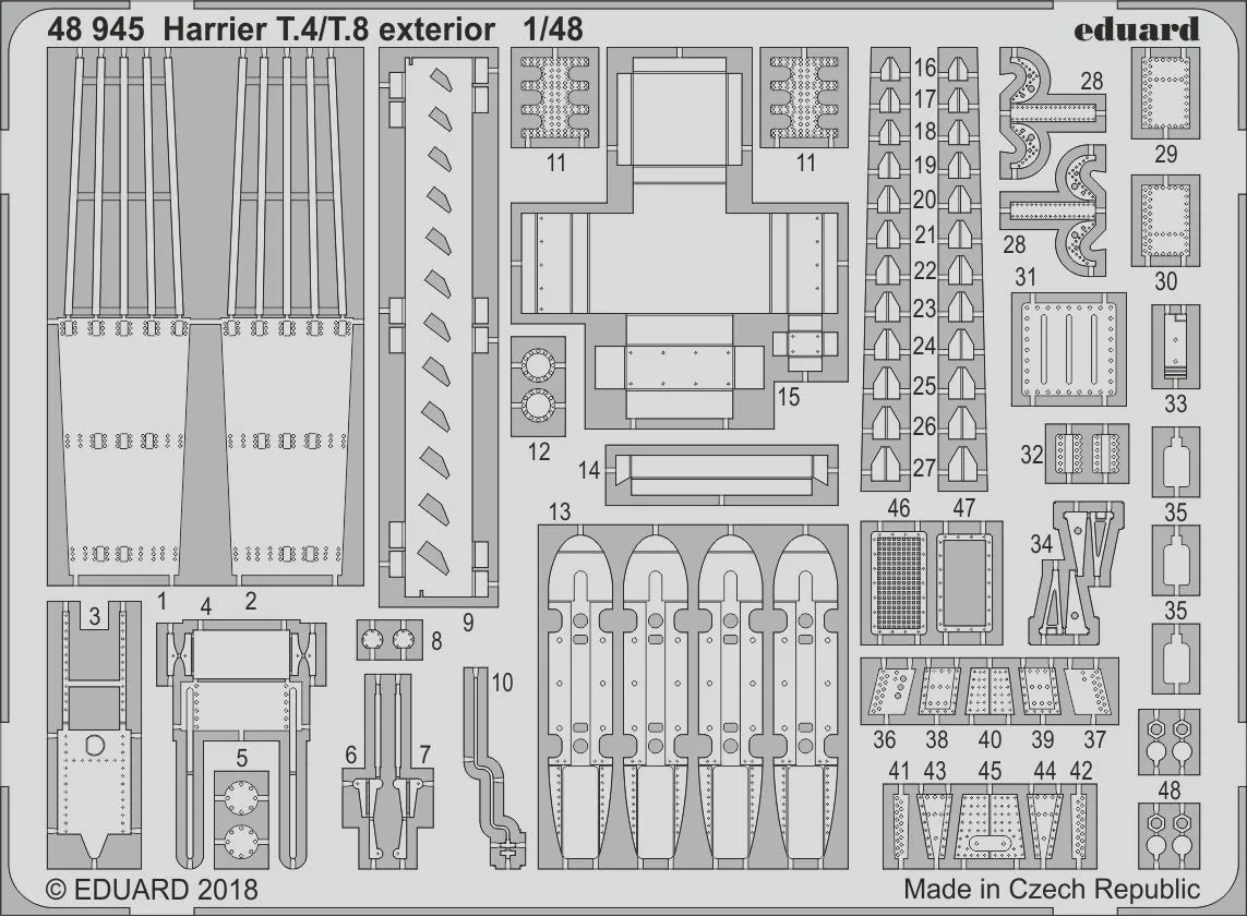 Eduard 1/48 BAe Harrier T.2/T.4/T.8 Exterior # 48945 3 Eduard 1/48 BAe Harrier T.2/T.4/T.8 Exterior # 48945