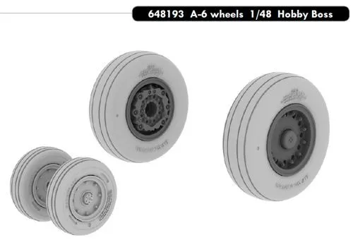Eduard Brassin 1/48 Grumman A-6A/A-6E Intruder Wheels # 648193 3 Eduard Brassin 1/48 Grumman A-6A/A-6E Intruder Wheels # 648193