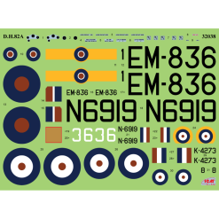 ICM 1/32 De Havilland DH.82A Tiger Moth With Bombs, WWII British Training Aircraft # 32038 -Aircraft Kits Sales frame 7 8