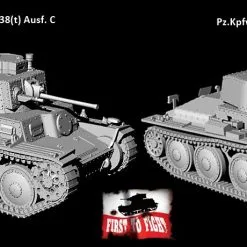 First To Fight Kits 1/72 Pz.Kpfw.38 Ausf.C/ PzBfwg 38(t) German Light Tank # 091 -Aircraft Kits Sales ftf091 5