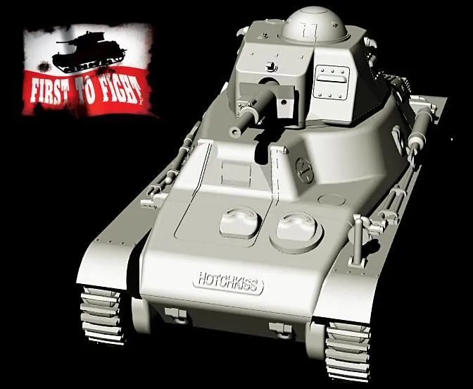 First To Fight Kits 1/72 Hotchkiss With A 37mm SA38 Gun # 094 6 First To Fight Kits 1/72 Hotchkiss With A 37mm SA38 Gun # 094 - Image 4