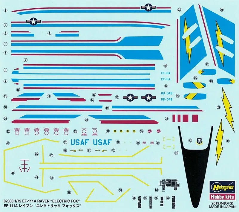 Hasegawa 1/72 General-Dynamic EF-111A Raven "Electric Fox" # 02300 4 Hasegawa 1/72 General-Dynamic EF-111A Raven "Electric Fox" # 02300 - Image 2