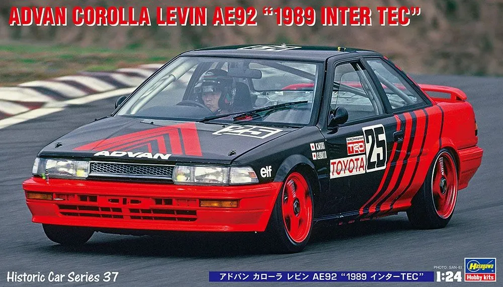 Hasegawa 1/24 Advan Toyota Corolla Levin AE92 '1989 Inter Tec' # 21137 3 Hasegawa 1/24 Advan Toyota Corolla Levin AE92 '1989 Inter Tec' # 21137