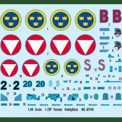 Hobby Boss Hobbyboss 1/48 SAAB J-29F Tunnan Flying Barrel # 81745 - Plastic Model Kit -Aircraft Kits Sales hb81745newpic2