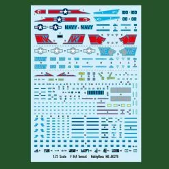 Hobby Boss Hobbyboss 1/72 F-14a Tomcat VF-1 "Wolf Pack" # 80279 -Aircraft Kits Sales hbb80279pic2