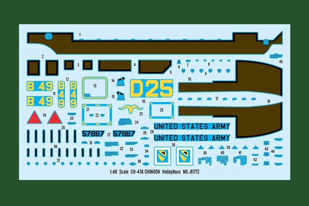 Hobby Boss Hobbyboss 1/48 CH-47A Chinook # 81772 5 Hobby Boss Hobbyboss 1/48 CH-47A Chinook # 81772 - Image 3