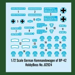 Hobby Boss Hobbyboss 1/72 German BP-42 Kommandowagen # 82924