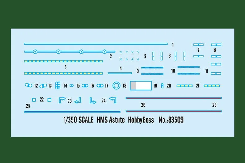 Hobby Boss 1/350 HMS Astute Submarine # 83509 5 Hobby Boss 1/350 HMS Astute Submarine # 83509 - Image 3