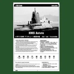 Hobby Boss 1/350 HMS Astute Submarine # 83509 13 Hobby Boss 1/350 HMS Astute Submarine # 83509 -Aircraft Kits Sales hbb83509pic4