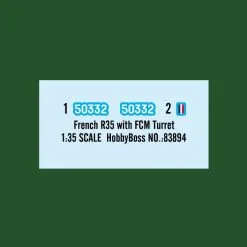 Hobby Boss Hobbyboss 1/35 French R35 Tank W/ FCM Turret # 83894 27 Hobby Boss Hobbyboss 1/35 French R35 Tank W/ FCM Turret # 83894 -Aircraft Kits Sales hbb83894 2