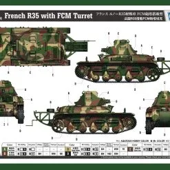 Hobby Boss Hobbyboss 1/35 French R35 Tank W/ FCM Turret # 83894 28 Hobby Boss Hobbyboss 1/35 French R35 Tank W/ FCM Turret # 83894 -Aircraft Kits Sales hbb83894 3