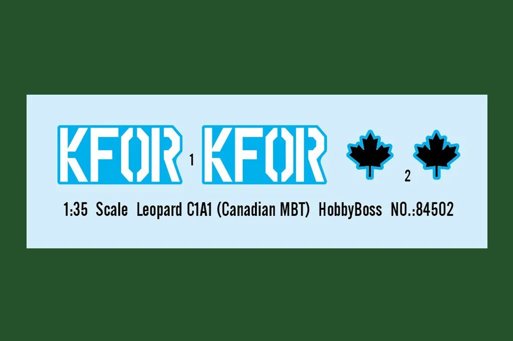 Hobby Boss Hobbyboss 1/35 Leopard C1A1 (Canadian MBT) # 84502 5 Hobby Boss Hobbyboss 1/35 Leopard C1A1 (Canadian MBT) # 84502 - Image 3