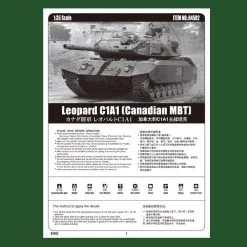 Hobby Boss Hobbyboss 1/35 Leopard C1A1 (Canadian MBT) # 84502 21 Hobby Boss Hobbyboss 1/35 Leopard C1A1 (Canadian MBT) # 84502 -Aircraft Kits Sales hbb84502pic5