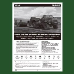 Hobby Boss Hobbyboss 1/35 KraZ-260B Tractor W/ MAZ/ChMZAP-5247G # 85523 25 Hobby Boss Hobbyboss 1/35 KraZ-260B Tractor W/ MAZ/ChMZAP-5247G # 85523 -Aircraft Kits Sales hbb85523pic5