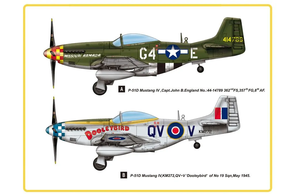 Hobby Boss Hobbyboss 1/48 P-51D Mustang IV Fighter # 85802 - Plastic Model Kit 3 Hobby Boss Hobbyboss 1/48 P-51D Mustang IV Fighter # 85802 - Plastic Model Kit