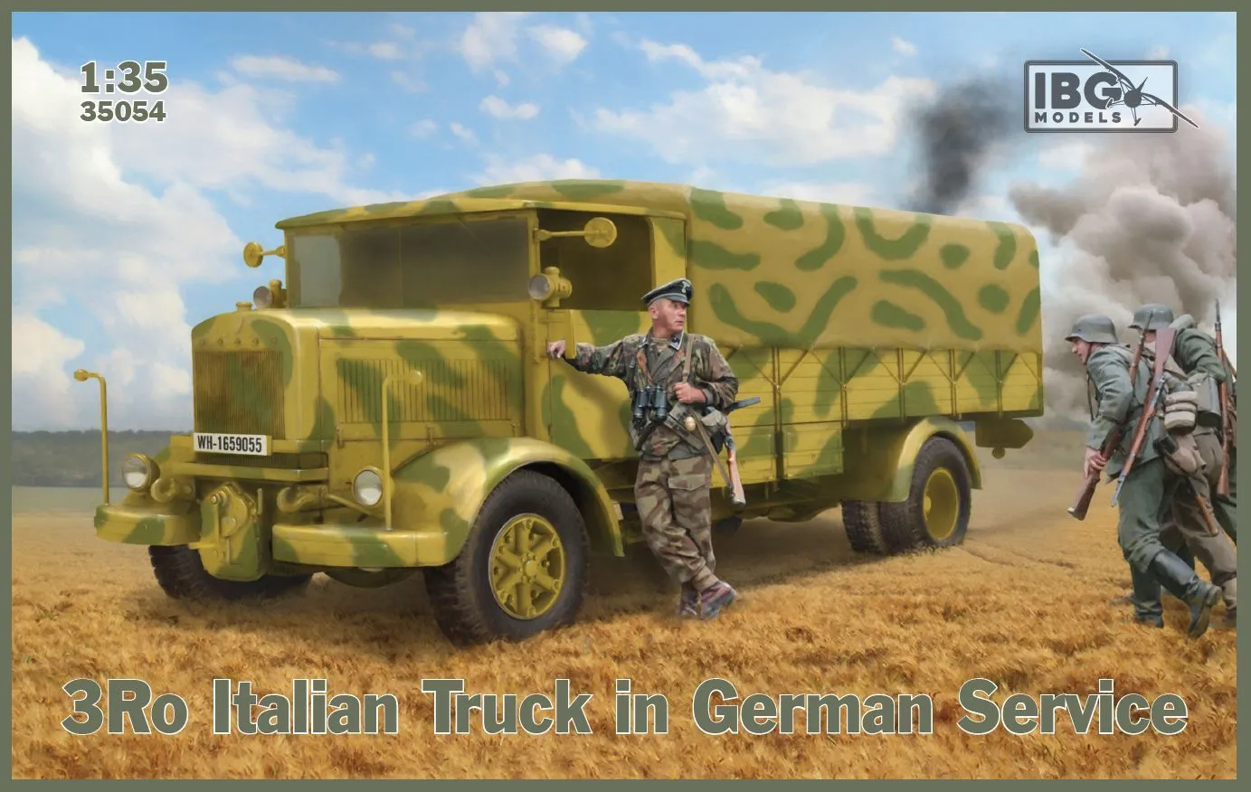 IBG Models 1/35 3Ro Italian Truck In German Service # 35054 3 IBG Models 1/35 3Ro Italian Truck In German Service # 35054