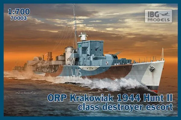 IBG Models 1/700 ORP Krakowiak 1944 Hunt II Class Destroyer Escort # 70003 3 IBG Models 1/700 ORP Krakowiak 1944 Hunt II Class Destroyer Escort # 70003