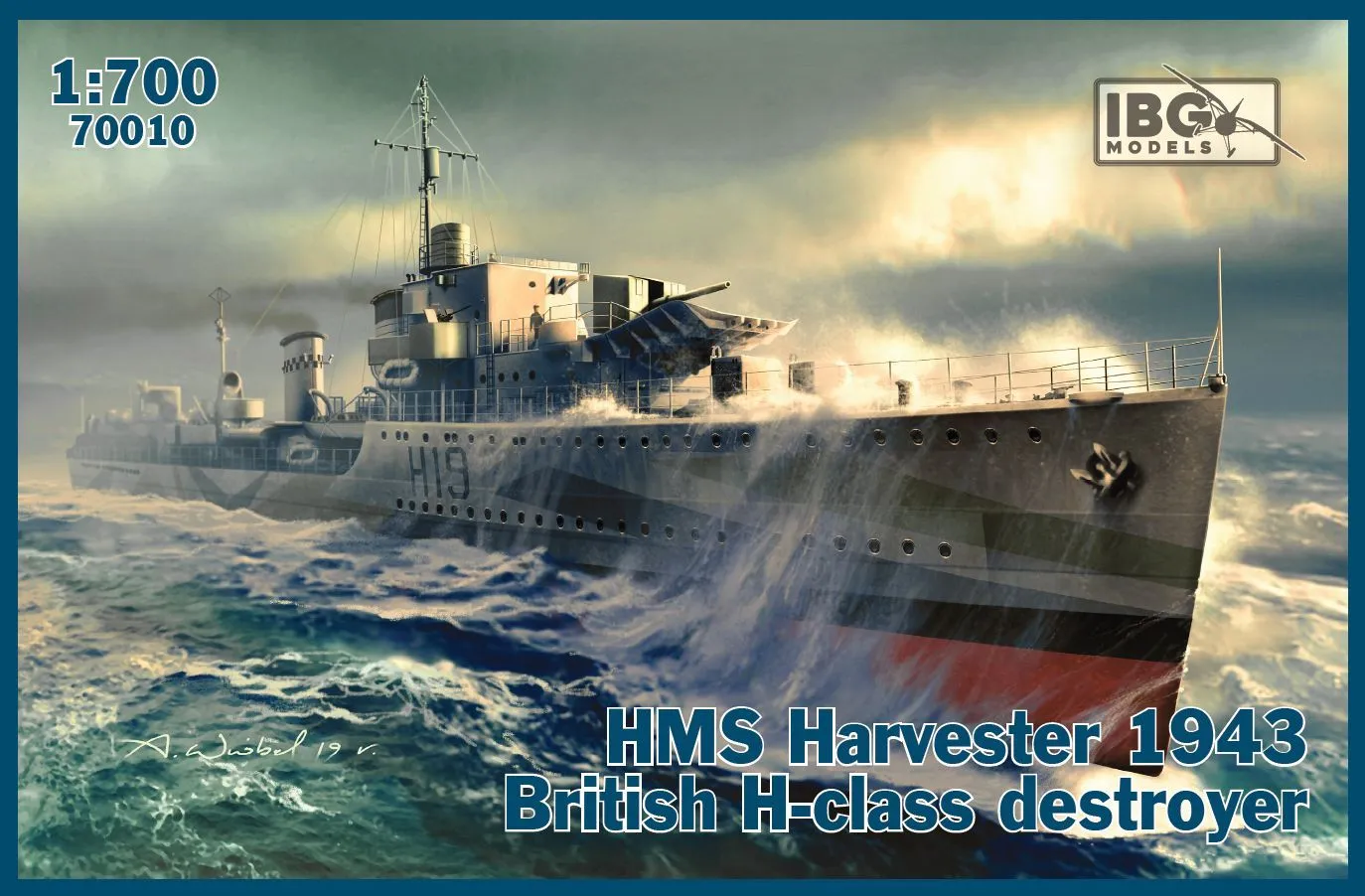 IBG Models 1/700 HMS Harvester 1943 British H-class Destroyer # 70010 3 IBG Models 1/700 HMS Harvester 1943 British H-class Destroyer # 70010