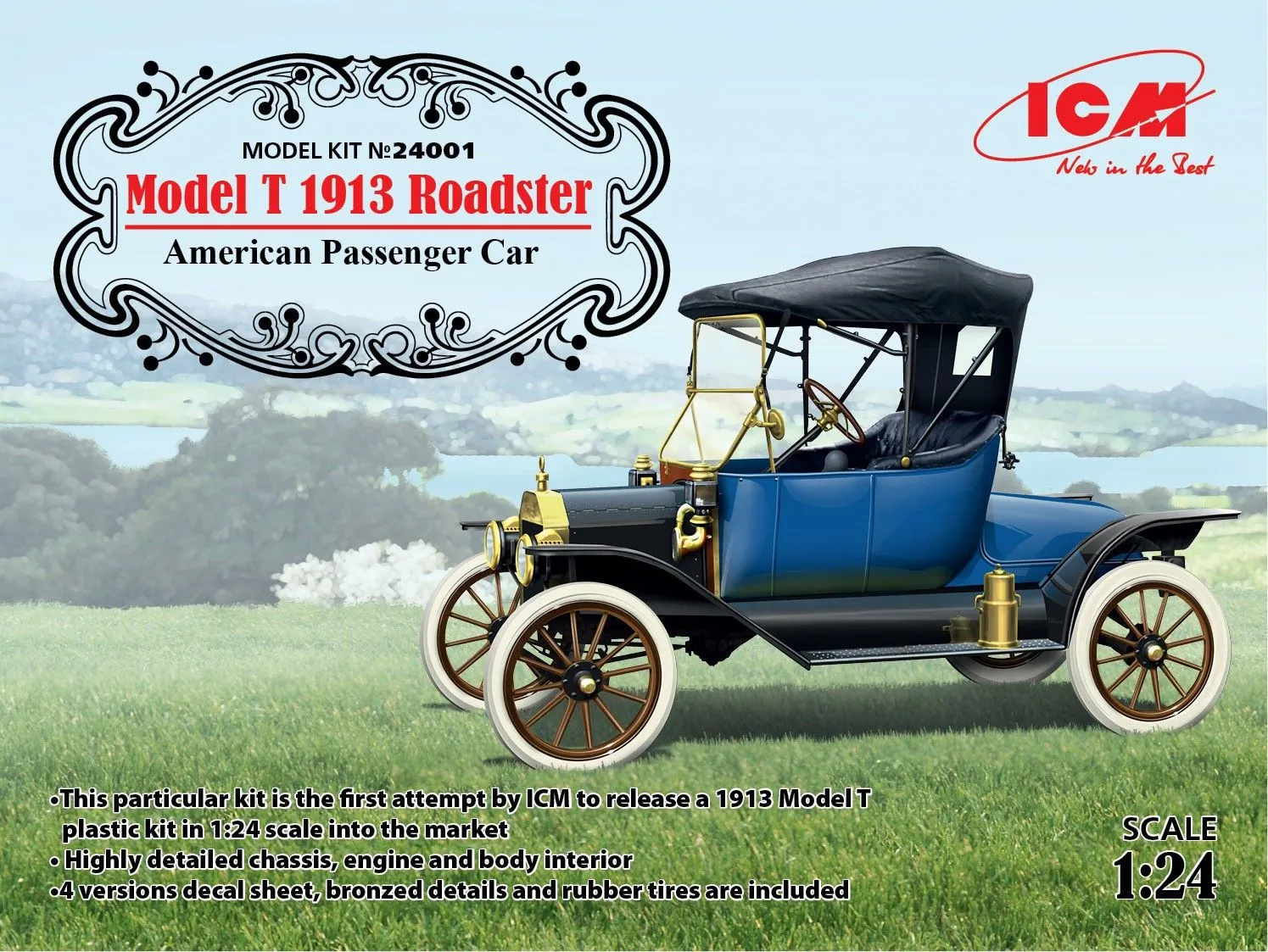 ICM 1/24 Model T 1913 Roadster # 24001 - Plastic Model Kit 3 ICM 1/24 Model T 1913 Roadster # 24001 - Plastic Model Kit