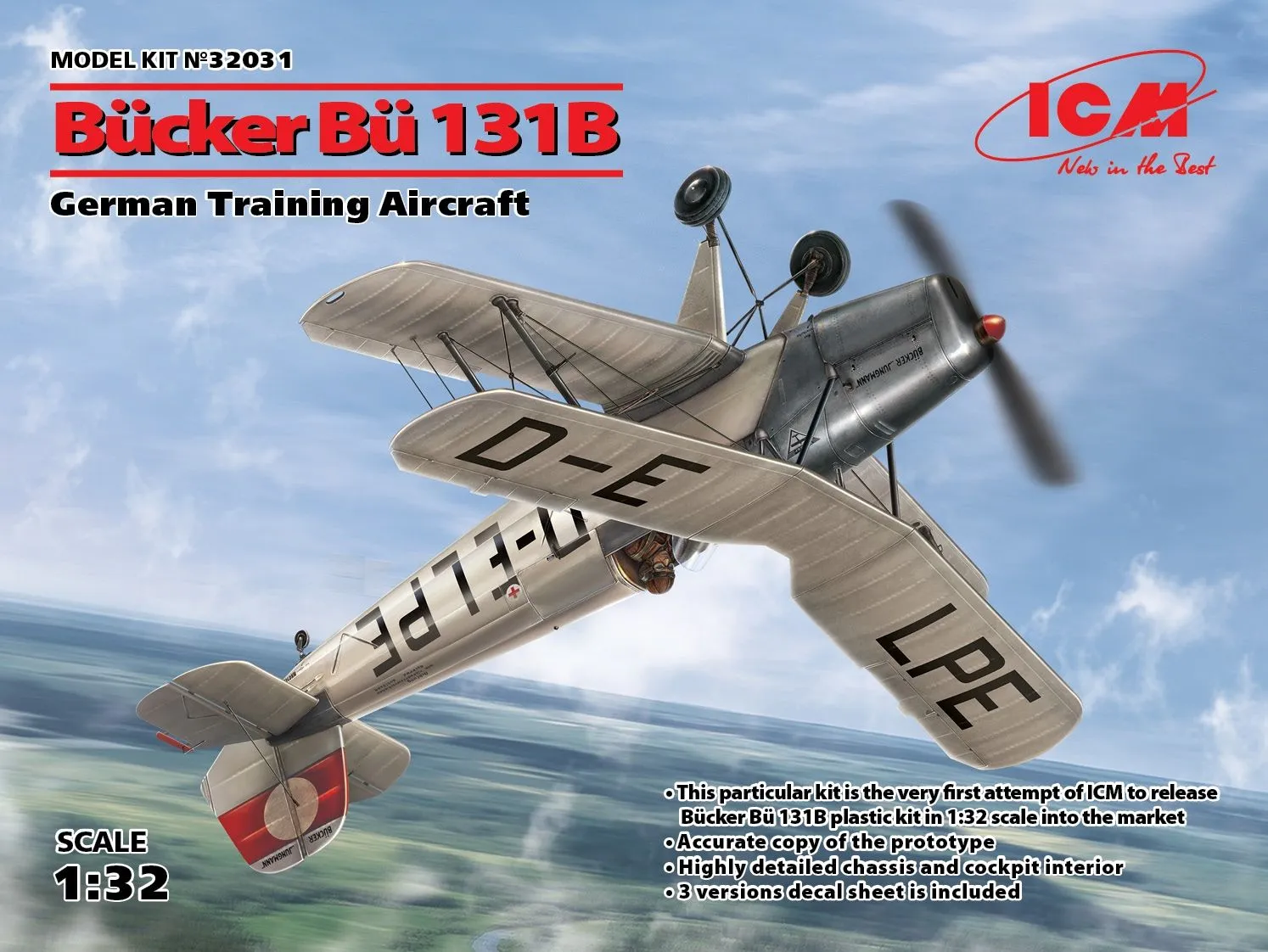 ICM 1/32 Bucker Bu-131B German Training Aircraft # 32031 3 ICM 1/32 Bucker Bu-131B German Training Aircraft # 32031