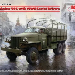ICM 1/35 Studebaker US6 With WWII Soviet Drivers # 35510