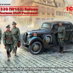 ICM 1/35 Typ 320 (W142) Saloon, WWII German Staff Car With German Staff Personnel # 35539