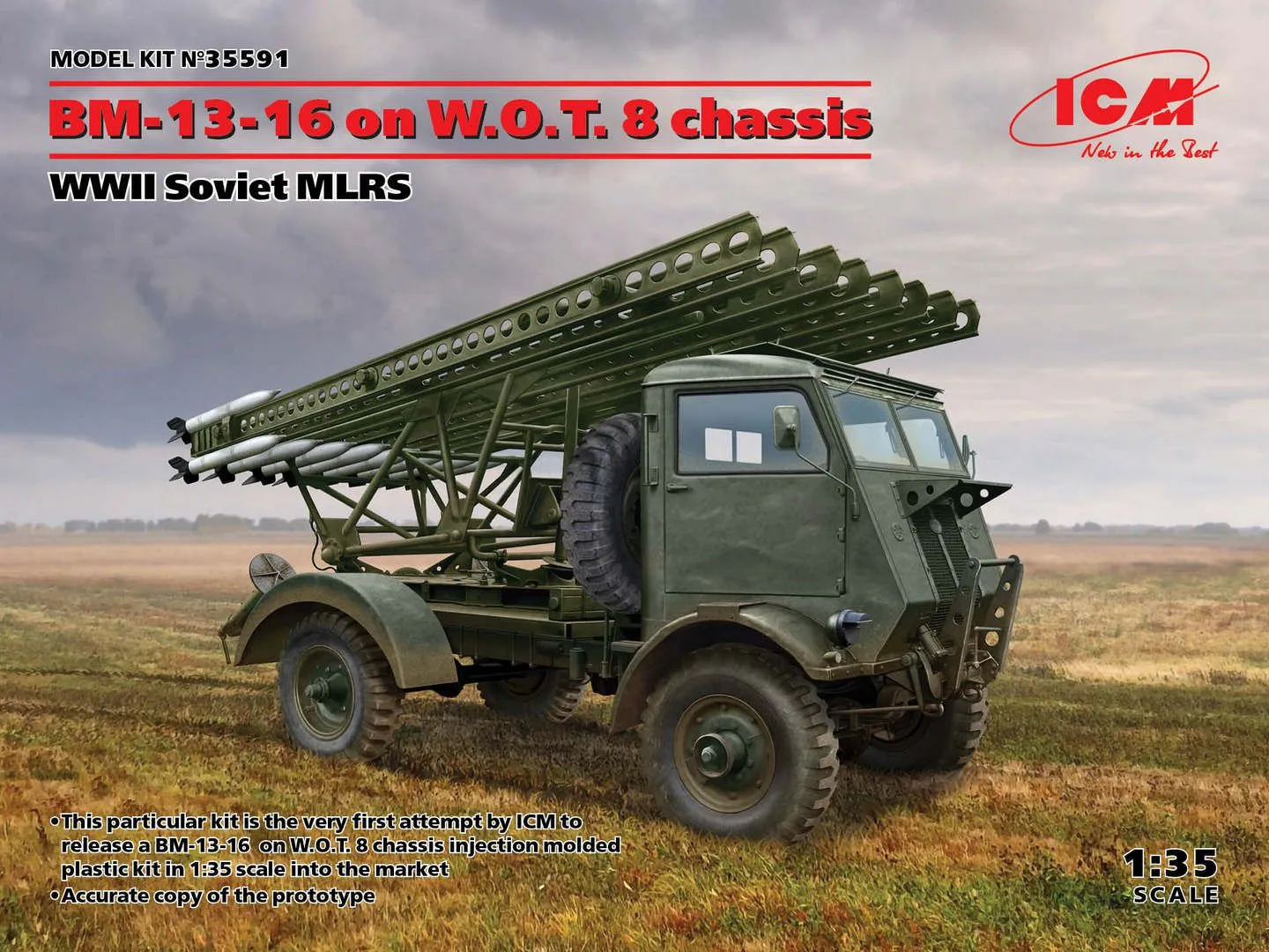 ICM 1/35 BM-13-16 On W.O.T. 8 Chassis, WWII Soviet MLRS # 35591 3 ICM 1/35 BM-13-16 On W.O.T. 8 Chassis, WWII Soviet MLRS # 35591