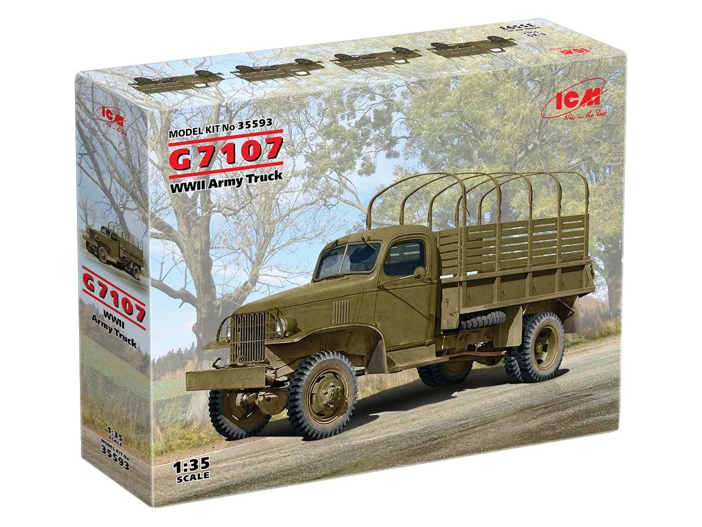 ICM 1/35 G7107 4x4 WWII Army Truck (100% New Molds) # 35593 9 ICM 1/35 G7107 4x4 WWII Army Truck (100% New Molds) # 35593 - Image 7