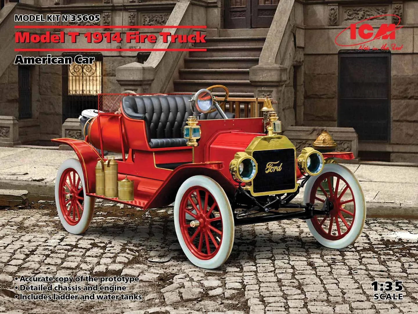 ICM 1/35 Model T 1914 Fire Truck # 35605 3 ICM 1/35 Model T 1914 Fire Truck # 35605