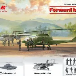ICM 1/48 Forward Base - Bell Cobra AH-1G + Bronco OV-10A With US Pilots & Ground Personnel And US Helicopter Pilots # 48303
