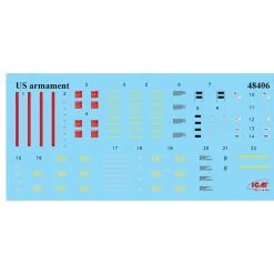 ICM 1/48 US Aviation Armament (100% New Molds) # 48406 -Aircraft Kits Sales icm48406 5