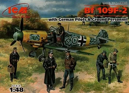 ICM 1/48 Messerschmitt Bf 109F-2 With Pilots # 48803 - Plastic Model Kit 3 ICM 1/48 Messerschmitt Bf 109F-2 With Pilots # 48803 - Plastic Model Kit