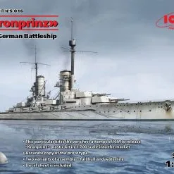 ICM 1/700 Kronprinz (full Hull & Waterline), WWI German Battleship # 016