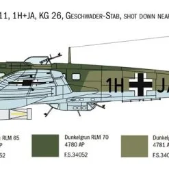 Italeri 1/72 Heinkel He-111H-6 80th Anniversary # 1436 14 Italeri 1/72 Heinkel He-111H-6 80th Anniversary # 1436 -Aircraft Kits Sales it1436 3