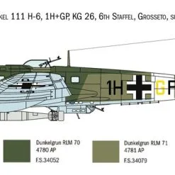 Italeri 1/72 Heinkel He-111H-6 80th Anniversary # 1436 18 Italeri 1/72 Heinkel He-111H-6 80th Anniversary # 1436 -Aircraft Kits Sales it1436 7