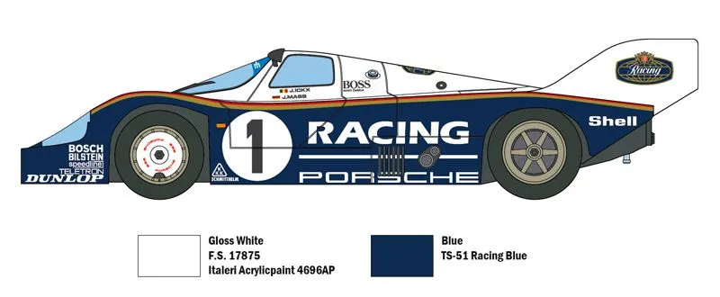 Italeri 1/24 Porsche 956 # 3648 5 Italeri 1/24 Porsche 956 # 3648 - Image 3